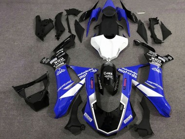 Carénages Moto Yamaha YZF 1000 R1 2015-2019 - Bleu Blanc Noir Brillant Vendre