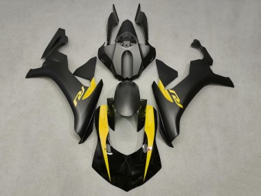 Carénages Moto Yamaha YZF 1000 R1 2015-2019 - Noir Mat Noir Brillant Jaune Vendre