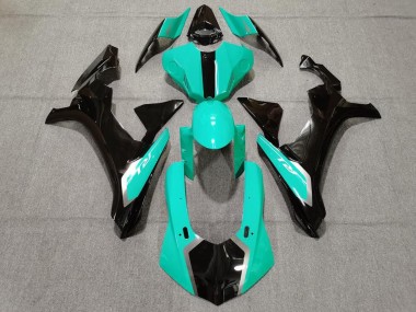 Carénages Moto Yamaha YZF 1000 R1 2015-2019 - Turquoise Bleu Noir Brillant Vendre