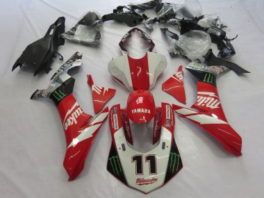 Carénages Moto Yamaha YZF 1000 R1 2015-2019 - Blanc Rouge Noir Vert Monstre Milwaukee 11 Vendre