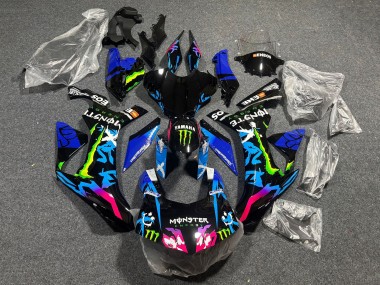 Carénages Moto Yamaha YZF 1000 R1 2020-2025 - Noir Bleu Rose Monstre Vendre