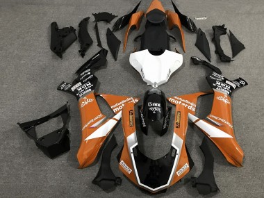 Carénages Moto Yamaha YZF 1000 R1 2020-2025 - Orange Blanc Noir Brillant Sam Vendre