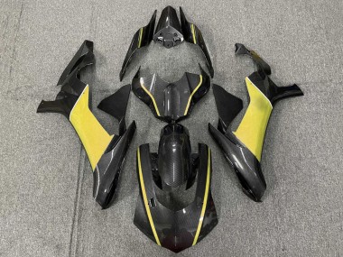 Carénages Moto Yamaha YZF 1000 R1 2020-2025 - Fausse Fibre de Carbone Jaune Vendre