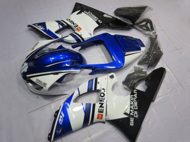 Carénages Moto Yamaha YZF 1000 R1 1998-1999 - Blanc Bleu Noir Brillant ENEOS Semakin Didepan Vendre