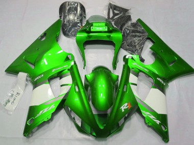 Carénages Moto Yamaha YZF 1000 R1 2000-2001 - Vert Blanc Argent Vendre