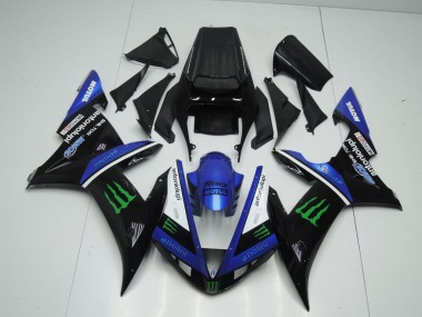 Carénages Moto Yamaha YZF 1000 R1 2002-2003 - Bleu Blanc Noir Vert Motul Vert Monstre Vendre