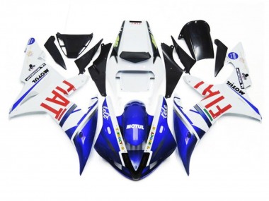 Carénages Moto Yamaha YZF 1000 R1 2002-2003 - Blanc Bleu Rouge Fiat Motul Vendre