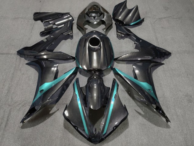 Carénages Moto Yamaha YZF 1000 R1 2004-2006 - Fibre de Carbone Style Teal Vert