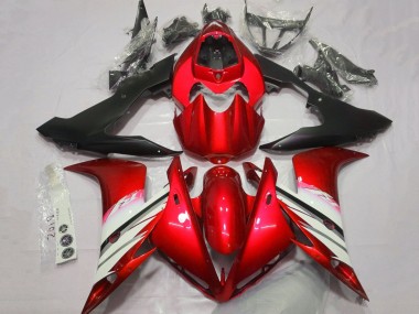 Carénages Moto Yamaha YZF 1000 R1 2004-2006 - Rouge Blanc Noir Mat Vendre