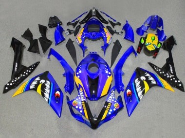 Carénages Moto Yamaha YZF 1000 R1 2007-2008 - Bleu Jaune Noir Requin Vendre