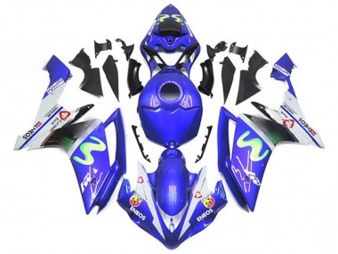 Carénages Moto Yamaha YZF 1000 R1 2007-2008 - Bleu Blanc Vert ENEOS Vendre