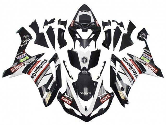 Carénages Moto Yamaha YZF 1000 R1 2007-2008 - Blanc Rouge Noir Volvo Fimer Yamalube Sterilgarda