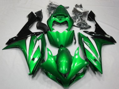Carénages Moto Yamaha YZF 1000 R1 2007-2008 - Vert Blanc Noir Vendre