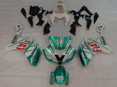Carénages Moto Yamaha YZF 1000 R1 2007-2008 - Blanc Vert Rouge Fiat Vendre