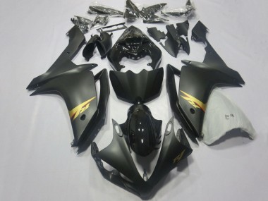 Carénages Moto Yamaha YZF 1000 R1 2007-2008 - Noir Brillant Noir Mat Or Décalque Vendre