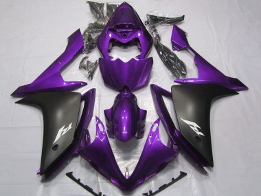 Carénages Moto Yamaha YZF 1000 R1 2007-2008 - Violet Noir Mat Vendre