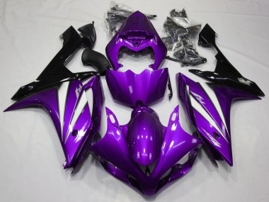 Carénages Moto Yamaha YZF 1000 R1 2007-2008 - Violet Blanc Noir Vendre