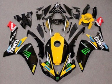 Carénages Moto Yamaha YZF 1000 R1 2007-2008 - Jaune Blanc Noir Vert Monstre Dewalt Vendre