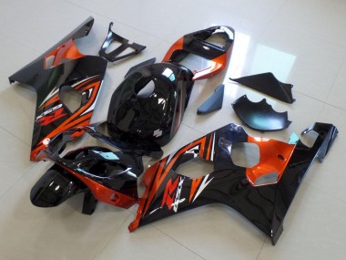 Carénages Moto Suzuki GSXR 600 / GSXR 750 2004-2005 - Noir Brillant Orange Vendre