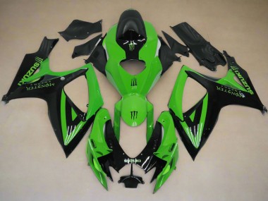 Carénages Moto Suzuki GSXR 600 / GSXR 750 2006-2007 - Vert Noir Monstre Vendre