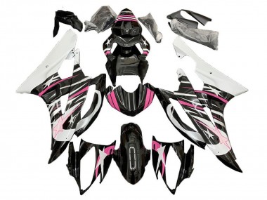 Carénages Moto Yamaha YZF R6 2006-2007 - Blanc Rose Noir Étoile Flamme Vendre