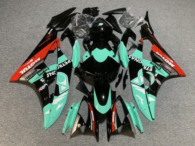 Carénages Moto Yamaha YZF R6 2006-2007 - Vert Clair Rouge Noir Petronas Motul