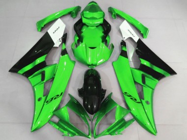 Carénages Moto Yamaha YZF R6 2006-2007 - Blanc Vert Noir Brillant Vendre