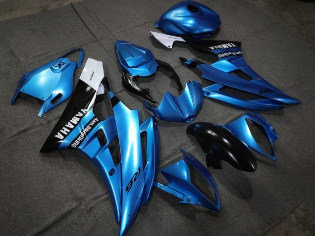 Carénages Moto Yamaha YZF R6 2006-2007 - Bleu Noir Brillant Blanc