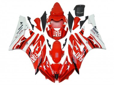 Carénages Moto Yamaha YZF R6 2006-2007 - Blanc Rouge Fiat Star Michelin Motul Vendre