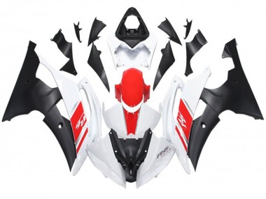 Carénage Moto Yamaha YZF R6 2008-2016 - Blanc Rouge Noir Mat Vendre