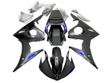 Carénages Moto Yamaha YZF R6 2005 - Noir Mat Bleu Vendre