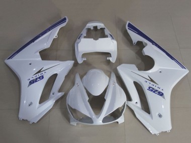 Kits Carénage Moto Triumph Daytona 675 Triple 2009-2012 - Blanc Bleu Vendre