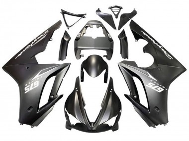 Carénages Moto Triumph Daytona 675 Triple 2009-2012 - Noir Mat Blanc Décalque Vendre