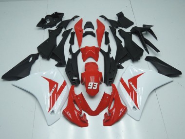 Carénages Moto Honda CBR125R 2011-2016 - Blanc Rouge Noir Mat 93 Vendre