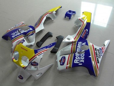 Carénages Moto Honda CBR250RR MC19 1988-1989 - Blanc Jaune Bleu Rothmans Vendre