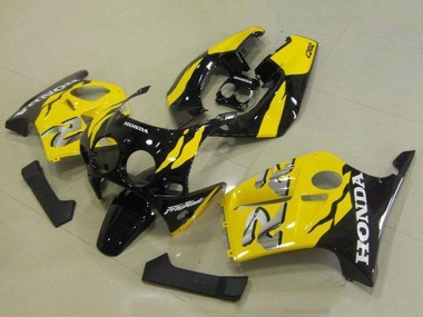 Carénages Moto Honda CBR250RR MC19 1988-1989 - Jaune Noir Brillant Vendre