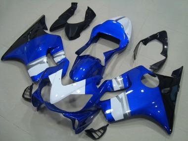 Carénages Moto Honda CBR600 F4i 2001-2003 - Blanc Bleu Noir Brillant Vendre