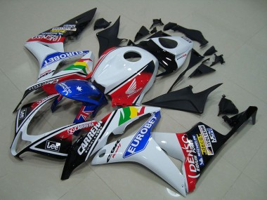 Carénages Moto Honda CBR600RR 2007-2008 - Blanc Rouge Bleu Noir Brillant EuroBet Vendre