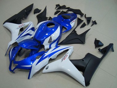 Carénages Moto Honda CBR600RR 2007-2008 - Blanc Bleu Noir Mat Vendre