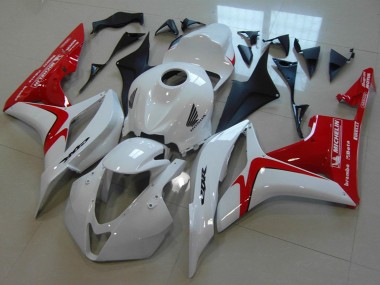 Carénages Moto Honda CBR600RR 2007-2008 - Blanc Rouge Courses Style Vendre