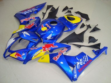 Carénage Moto Honda CBR600RR 2007-2008 - Bleu Jaune Red Bull Vendre