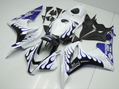 Carénages Moto Honda CBR600RR 2007-2008 - Blanc Bleu Noir Brillant Flamme Vendre