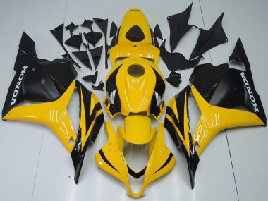 Carénages Moto Honda CBR600RR 2009-2012 - Jaune Noir Mat Vendre