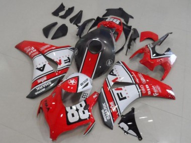 Carénages Moto Honda CBR1000RR 2008-2011 - Blanc Rouge Noir Mat Dunlop Fiamm 88 Vendre