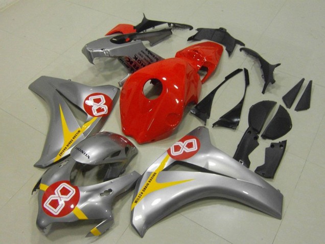 Carénages Moto Honda CBR1000RR 2008-2011 - Argent Rouge Jaune 8