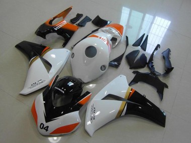 Carénages Moto Honda CBR1000RR 2008-2011 - Blanc Orange Noir Brillant Courses Vendre