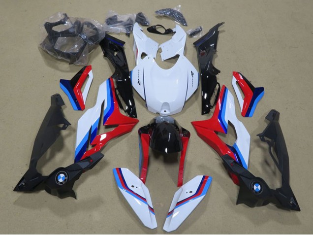 Carénages Moto BMW S1000R 2017-2018 - Blanc Bleu Rouge Noir