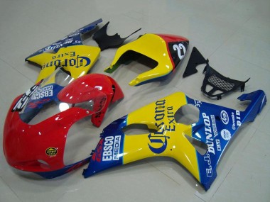 Carénages Moto Suzuki GSXR 1000 2000-2002 - Jaune Rouge Bleu Corona Courses Vendre