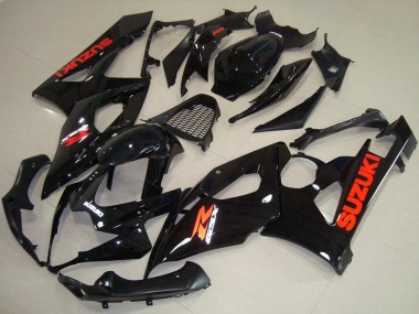 Carénages Moto Suzuki GSXR 1000 2005-2006 - Noir Brillant Rouge Décalque Vendre
