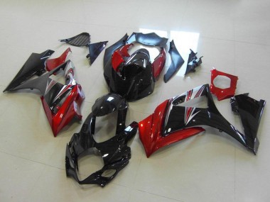 Carénages Moto Suzuki GSXR 1000 2007-2008 - Rouge Noir Brillant No Décalque Vendre